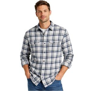 American Eagle plaid flannel button down shirt men’s XL